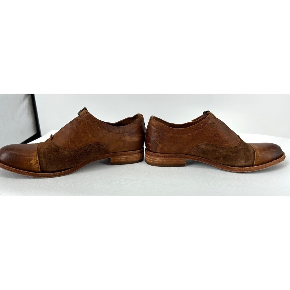 Kork Ease Niseda Brown Distressed Leather Oxford Womens 7.5 Buckle Closure - Picture 9 of 10